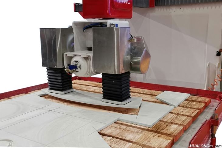 Vacuum lifting by Multifunction cnc stone machine