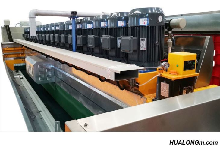 Side view of line polishing machine